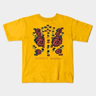 ROSE FIELD BUTTERFLY Kids T-Shirt